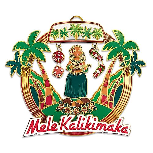 Island Heritage Metallornament Mele Kalikimaka Hula Island Girl von Island Heritage