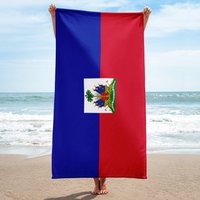 Haiti Strandtuch - Sommer Badetücher Bedrucktes Superweiches Baumwolltuch Strandurlaub Geschenk von IslandFash