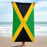 Jamaika Strandtuch - Strand Badetücher Karibik Bedrucktes Superweiches Baumwolltuch Strandurlaub Geschenk Wasserabsorbierendes von IslandFash