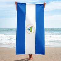 Nicaragua Strandtuch - Sommer Badetücher Karibik Geschenk Bedrucktes Weiches Baumwolltuch Strand Urlaub von IslandFash