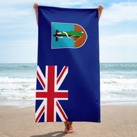 Sommer Strandtuch - Montserrat Strandbadetücher Karibik Bedrucktes Weiches Baumwolltuch Strandurlaub Geschenk Wasserabsorbierendes von IslandFash