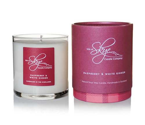 Isle of Skye Candle Company Raspberry und weiß Ginger Scottish Reihe Box Kerze, weiß Isle of Skye Candle Company Raspberry und weiß Ginger Scottish Reihe Box Kerze, weiß von Isle of Skye Candle Company