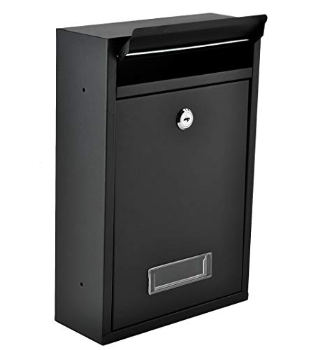Letterbox Black 2 Key Sicherheitsflap Easy Installation 6237 von ISO TRADE
