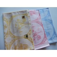 3 Hochwertige Halb-Leinen Geschirrtücher 53 X 71 cm - Vintage von IsoKos