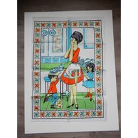Geschirrtuch Sammlerstück "Die Küchenhelfer" - Neu Vintage von IsoKos