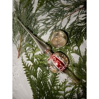 Vintage Reflex - Christbaumspitze + Kugel Christbaumschmuck Aus Glas 50Er Jahren L von IsoKos