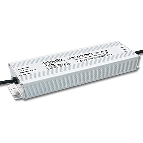 Isoled LED TRAFO 12V/DC, 0-200W, dimmbar, 0-100% der Lichtleistung mit TRIAC Dimmer, MM von IsoLED