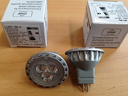 LED MR11, 2Watt, 3000K, 30° Abstrahlwinkel von IsoLED