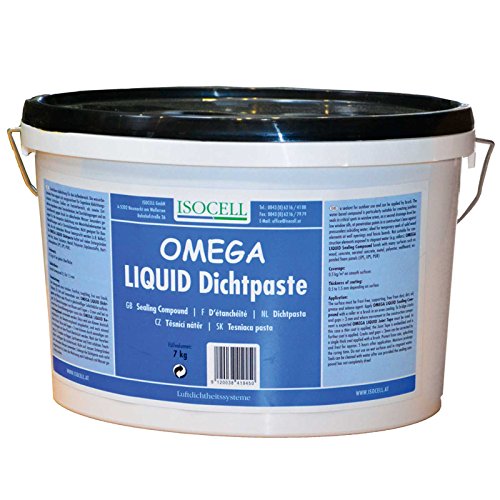 Isocell OMEGA LIQUID Dichtpaste 7 kg Abdichtung - Acryl Abdichtpaste - beige von Isocell