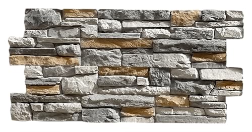 3D Wandpaneele in Klinkeroptik Beige Grau – PU Wand- & Fassadenverkleidung Ardesia Ombra – 114,5×57,5 cm – Für Innen & Außen – Wärmedämmend & Schlagfest 3D Wandpaneele in Klinkeroptik Beige Grau – PU Wand- & Fassadenverkleidung Ardesia Ombra – 114,5×57,5 cm – Für Innen & Außen – Wärmedämmend & Schlagfest von Isodeco