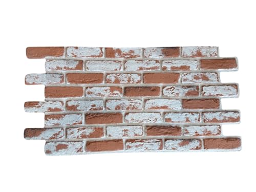 3D Wandpaneele in Klinkeroptik Beige-Weiß-Orange – PU Wand- & Fassadenverkleidung Barok Rustikal – 110×59 cm – Für Innen & Außen – Wärmedämmend & Schlagfest 3D Wandpaneele in Klinkeroptik Beige-Weiß-Orange – PU Wand- & Fassadenverkleidung Barok Rustikal – 110×59 cm – Für Innen & Außen – Wärmedämmend & Schlagfest von Isodeco