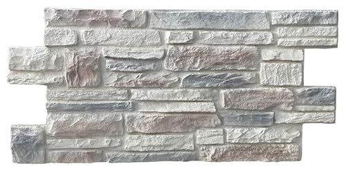 3D Wandpaneele in Klinkeroptik Weiß-Creme-Grau – PU Wand- & Fassadenverkleidung Piedra Blanca Noir – 112×59 cm – Für Innen & Außen – Wärmedämmend & Schlagfest 3D Wandpaneele in Klinkeroptik Weiß-Creme-Grau – PU Wand- & Fassadenverkleidung Piedra Blanca Noir – 112×59 cm – Für Innen & Außen – Wärmedämmend & Schlagfest von Isodeco