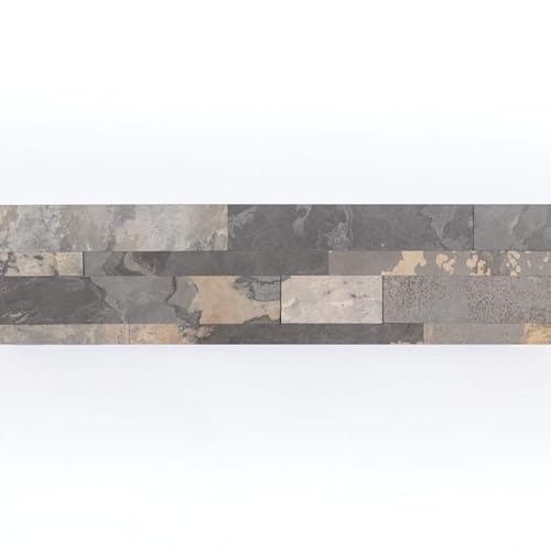 Selbstklebende Naturstein Riemchen Wandverkleidung – Schiefer Autumn Rustic – 60×15 cm – Modell KN14 | Naturstein-Verblender mit 3M Klebefolie für Küche, Bad & Wohnzimmer Selbstklebende Naturstein Riemchen Wandverkleidung – Schiefer Autumn Rustic – 60×15 cm – Modell KN14 | Naturstein-Verblender mit 3M Klebefolie für Küche, Bad & Wohnzimmer von Isodeco