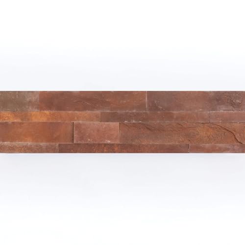 Selbstklebende Naturstein Riemchen Wandverkleidung – Schiefer Rustic Rost – 60×15 cm – Modell KN13 | Naturstein-Verblender mit 3M Klebefolie für Küche, Bad & Wohnzimmer Selbstklebende Naturstein Riemchen Wandverkleidung – Schiefer Rustic Rost – 60×15 cm – Modell KN13 | Naturstein-Verblender mit 3M Klebefolie für Küche, Bad & Wohnzimmer von Isodeco