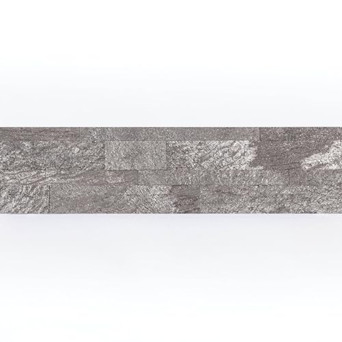 Selbstklebende Naturstein Riemchen Wandverkleidung – Schiefer Silver Shadow – 60×15 cm – Modell KN11 | Naturstein-Verblender mit 3M Klebefolie für Küche, Bad & Wohnzimmer Selbstklebende Naturstein Riemchen Wandverkleidung – Schiefer Silver Shadow – 60×15 cm – Modell KN11 | Naturstein-Verblender mit 3M Klebefolie für Küche, Bad & Wohnzimmer von Isodeco