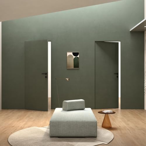 XREVERx Wandhalter mit Flügeltür, wendbar, Rahmen und Tür, personalisierbar, Öffnung rechts/links, Standardmaße (weiß (lackierbar), 70 x 210 cm von Isolamenti