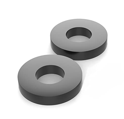 Isolate It! Sorbothane Unterlegscheibe Duro 50 (1" ID, 2.54 cm OD, 19 mm Dicke), Schwarz, 12 Stück - Vibrationsreduzierung, Anti-Vibration Schutz, Absorbiert bis zu 94.7% von Vibrationen von Isolate It!