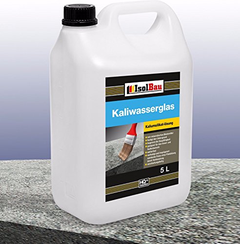 Isolbau Kaliwasserglas 28/30° - Kaliumsilikat-Lösung als Haftgrund & zur Abdichtung - Wetterfest für Innen- & Außenbereich - 5 Liter von Isolbau