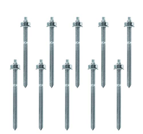 Isolbau Ankerstangen - Gewindestange M10 x 130 mm - Verbundanker verzinkt mit Mutter & Unterlegscheibe - 10 Stück Isolbau Ankerstangen - Gewindestange M10 x 130 mm - Verbundanker verzinkt mit Mutter & Unterlegscheibe - 10 Stück von Isolbau