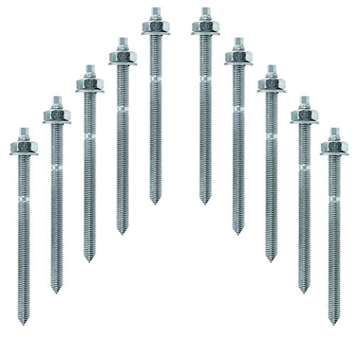 Isolbau Ankerstangen - Gewindestange M12 x 160 mm - Verbundanker verzinkt mit Mutter & Unterlegscheibe - 10 Stück Isolbau Ankerstangen - Gewindestange M12 x 160 mm - Verbundanker verzinkt mit Mutter & Unterlegscheibe - 10 Stück von Isolbau
