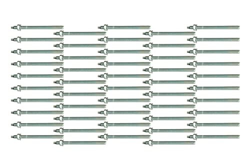 Isolbau Ankerstangen M10 x 130 mm - 50 Stück ETA Zulassung Gewindestange Verbundanker verzinkt mit Mutter & Unterlegscheibe Schwerlast-Anker Schwerlast-dübel von Isolbau