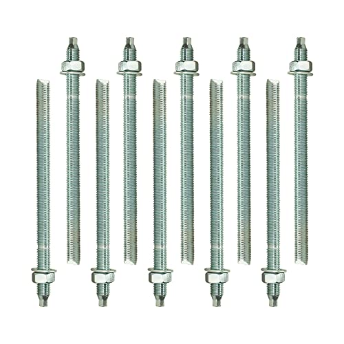 Isolbau Ankerstangen M10 x 190 mm - 10 Stück ETA Zulassung Gewindestange Verbundanker verzinkt mit Mutter & Unterlegscheibe Schwerlast-Anker Schwerlast-dübel Isolbau Ankerstangen M10 x 190 mm - 10 Stück ETA Zulassung Gewindestange Verbundanker verzinkt mit Mutter & Unterlegscheibe Schwerlast-Anker Schwerlast-dübel von Isolbau