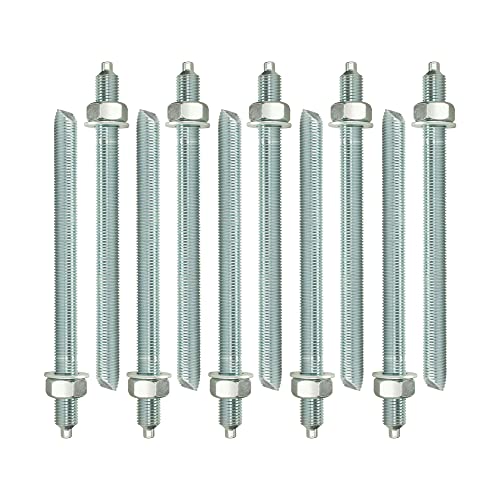 Isolbau Ankerstangen M16 x 220 mm - 10 Stück ETA Zulassung Gewindestange Verbundanker verzinkt mit Mutter & Unterlegscheibe Schwerlast-Anker Schwerlast-dübel von Isolbau