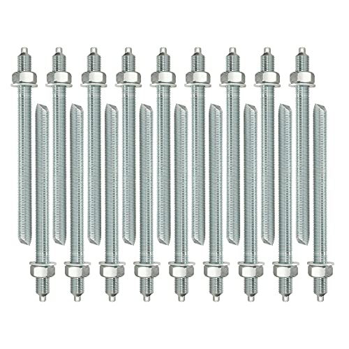 Isolbau Ankerstangen M16 x 220 mm - 20 Stück ETA Zulassung Gewindestange Verbundanker verzinkt mit Mutter & Unterlegscheibe Schwerlast-Anker Schwerlast-dübel von Isolbau