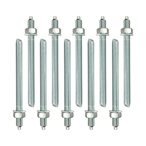 Isolbau Ankerstangen M24 x 300 mm - 10 Stück ETA Zulassung Gewindestange Verbundanker verzinkt mit Mutter & Unterlegscheibe Schwerlast-Anker Schwerlast-dübel von Isolbau