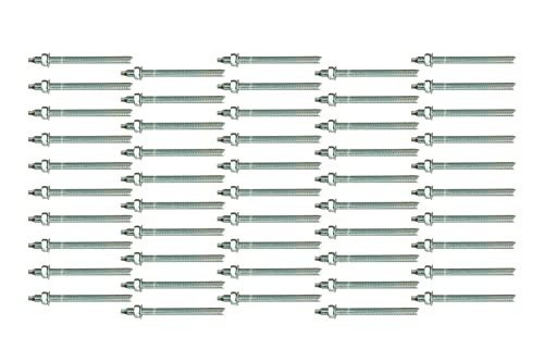 Isolbau Ankerstangen M8 x 110 mm - 50 Stück ETA Zulassung Gewindestange Verbundanker verzinkt mit Mutter & Unterlegscheibe Schwerlast-Anker Schwerlast-dübel von Isolbau