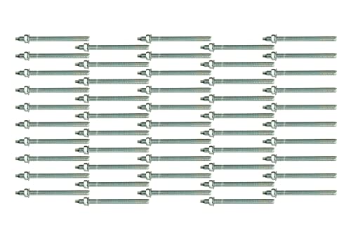 Isolbau Ankerstangen M8 x 160 mm - 50 Stück ETA Zulassung Gewindestange Verbundanker verzinkt mit Mutter & Unterlegscheibe Schwerlast-Anker Schwerlast-dübel von Isolbau