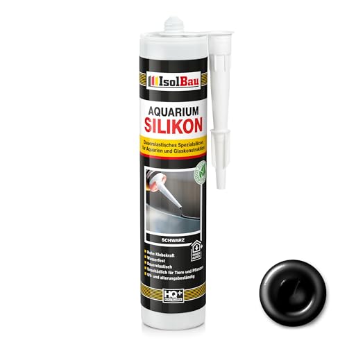 Isolbau Aquarium Silikon 1 x 300 ml - Dauerelastisches Spezial-Silikon für Aquarien & Glaskonstruktion - Für Innen- & Außenbereich – Schwarz, Kartusche Isolbau Aquarium Silikon 1 x 300 ml - Dauerelastisches Spezial-Silikon für Aquarien & Glaskonstruktion - Für Innen- & Außenbereich – Schwarz, Kartusche von Isolbau