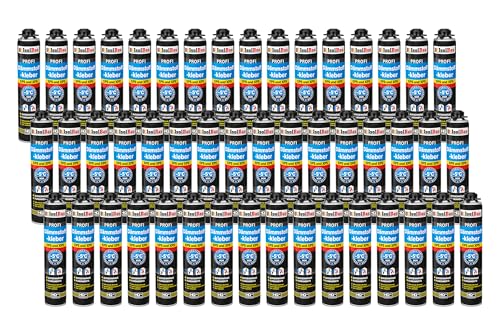 Isolbau B2 Dämmstoffkleber - 48 x 750 ml Perimeterkleber für EPS- & XPS-Platten - 1K PU-Klebeschaum für Dämmung und Isolieren von Isolbau
