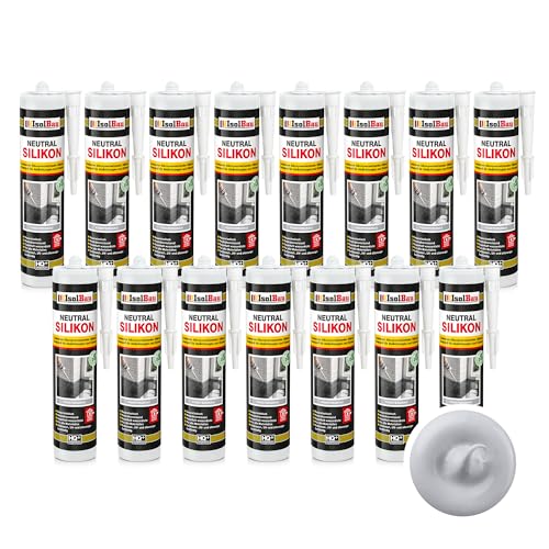 Isolbau - Bau-Silikon - Neutralsilikon 15 x 300 ml FensterGrau - Abdichtung und Kleben - Natursteinsilikon - Füllen von Fugen im Innen- und Außenbereich - Für Küchen und Bade - Neutralvernetzend Isolbau - Bau-Silikon - Neutralsilikon 15 x 300 ml FensterGrau - Abdichtung und Kleben - Natursteinsilikon - Füllen von Fugen im Innen- und Außenbereich - Für Küchen und Bade - Neutralvernetzend von Isolbau