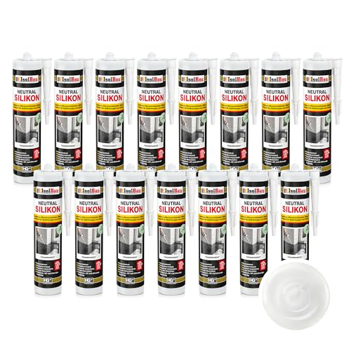 Isolbau - Bau-Silikon - Neutralsilikon 15 x 300 ml Transparent - Abdichtung und Kleben - Natursteinsilikon - Füllen von Fugen im Innen- und Außenbereich - Für Küchen und Bade - Neutralvernetzend Isolbau - Bau-Silikon - Neutralsilikon 15 x 300 ml Transparent - Abdichtung und Kleben - Natursteinsilikon - Füllen von Fugen im Innen- und Außenbereich - Für Küchen und Bade - Neutralvernetzend von Isolbau