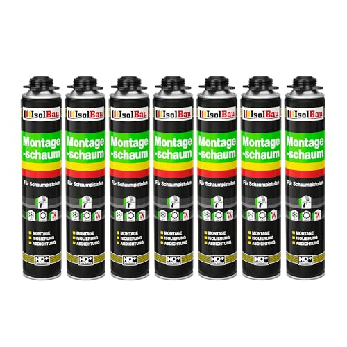Isolbau - Bauschaum Montageschaum 7 x 750 ml PU-Schaum 1K Pistolenschaum Zargenschaum - Isolierung Abdichtung für Innen und Außen Isolbau - Bauschaum Montageschaum 7 x 750 ml PU-Schaum 1K Pistolenschaum Zargenschaum - Isolierung Abdichtung für Innen und Außen von Isolbau