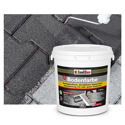 Isolbau Bodenfarbe - 25 kg - Boden- und Betonfarbe für Keller, Garage, Werkstatt - Wasserfeste Bodenbeschichtung für innen & außen - Anthrazit (RAL) von Isolbau