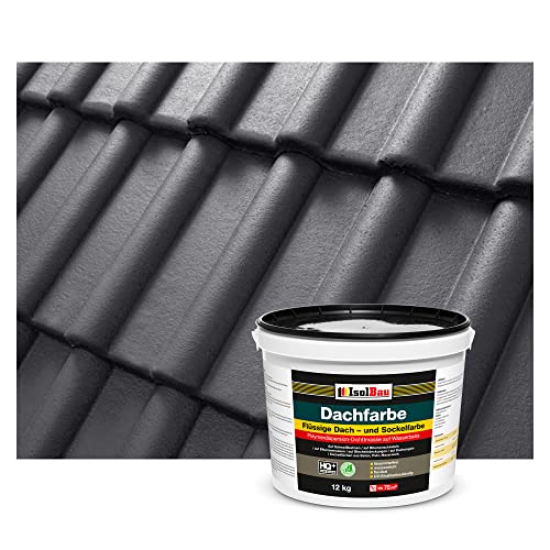 Isolbau Dachfarbe - 12 kg RAL Farbe Fassadenfarbe Nano Dachlack Sockelfarbe Wetterfest - Lösemittelfrei, Wasserdicht, UV-beständig - Anthrazit Isolbau Dachfarbe - 12 kg RAL Farbe Fassadenfarbe Nano Dachlack Sockelfarbe Wetterfest - Lösemittelfrei, Wasserdicht, UV-beständig - Anthrazit von Isolbau