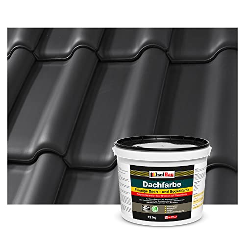 Isolbau Dachfarbe - 12 kg RAL Farbe Fassadenfarbe Nano Dachlack Sockelfarbe Wetterfest - Lösemittelfrei, Wasserdicht, UV-beständig - Schwarz Isolbau Dachfarbe - 12 kg RAL Farbe Fassadenfarbe Nano Dachlack Sockelfarbe Wetterfest - Lösemittelfrei, Wasserdicht, UV-beständig - Schwarz von Isolbau