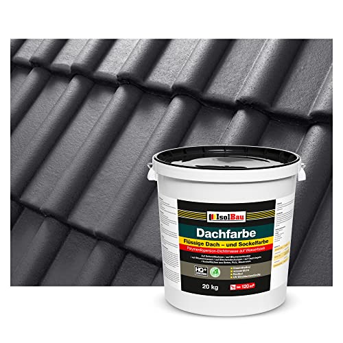 Isolbau Dachfarbe - 20 kg RAL Farbe Fassadenfarbe Nano Dachlack Sockelfarbe Wetterfest - Lösemittelfrei, Wasserdicht, UV-beständig - Anthrazit Isolbau Dachfarbe - 20 kg RAL Farbe Fassadenfarbe Nano Dachlack Sockelfarbe Wetterfest - Lösemittelfrei, Wasserdicht, UV-beständig - Anthrazit von Isolbau