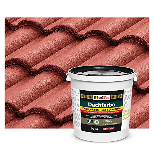 Isolbau Dachfarbe - 20 kg RAL Farbe Fassadenfarbe Nano Dachlack Sockelfarbe Wetterfest - Lösemittelfrei, Wasserdicht, UV-beständig - Rustikalrot Isolbau Dachfarbe - 20 kg RAL Farbe Fassadenfarbe Nano Dachlack Sockelfarbe Wetterfest - Lösemittelfrei, Wasserdicht, UV-beständig - Rustikalrot von Isolbau