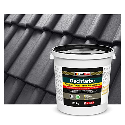 Isolbau Dachfarbe - 25 kg RAL Farbe Fassadenfarbe Nano Dachlack Sockelfarbe Wetterfest - Lösemittelfrei, Wasserdicht, UV-beständig - Anthrazit Isolbau Dachfarbe - 25 kg RAL Farbe Fassadenfarbe Nano Dachlack Sockelfarbe Wetterfest - Lösemittelfrei, Wasserdicht, UV-beständig - Anthrazit von Isolbau