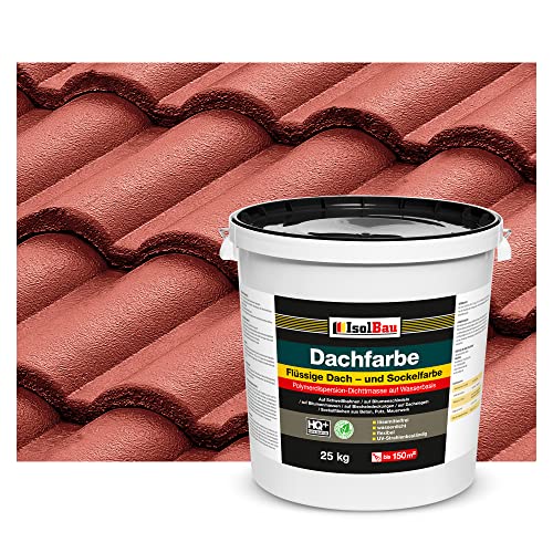 Isolbau Dachfarbe - 25 kg RAL Farbe Fassadenfarbe Nano Dachlack Sockelfarbe Wetterfest - Lösemittelfrei, Wasserdicht, UV-beständig - Rustikalrot Isolbau Dachfarbe - 25 kg RAL Farbe Fassadenfarbe Nano Dachlack Sockelfarbe Wetterfest - Lösemittelfrei, Wasserdicht, UV-beständig - Rustikalrot von Isolbau