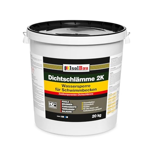 Isolbau Dichtschlämme 2K - 20 kg Lösemittelfrei Wassersperre zur Abdichtung von Schwimmbecken, Pool, Brunnen, Balkon, Terrasse Isolbau Dichtschlämme 2K - 20 kg Lösemittelfrei Wassersperre zur Abdichtung von Schwimmbecken, Pool, Brunnen, Balkon, Terrasse von Isolbau