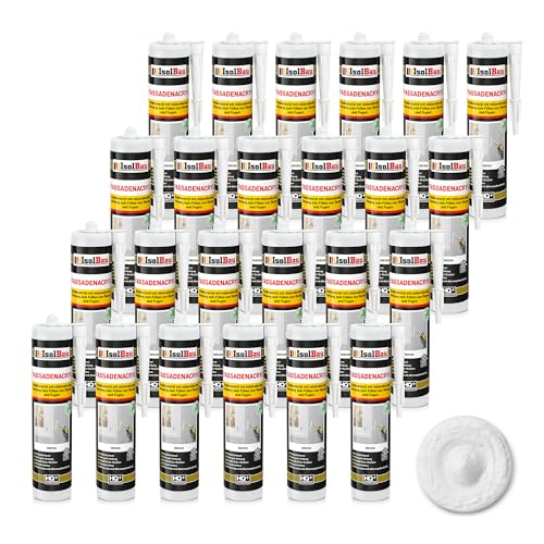 Isolbau Fassaden-Acryl - Acryl-Dichtstoff mit Körnung zum Füllen von Rissen & Fugen im Innen- & Außenbereich - Weiß, 24 x 300 ml Kartusche Isolbau Fassaden-Acryl - Acryl-Dichtstoff mit Körnung zum Füllen von Rissen & Fugen im Innen- & Außenbereich - Weiß, 24 x 300 ml Kartusche von Isolbau
