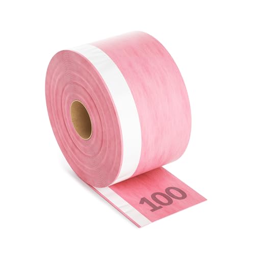 Isolbau Fensterband Rot 100 mm x 5 m Fensteranschlussband Fenster-Dichtband Innen Luftdicht Schlagregendicht Diffusionsoffenes Anschlussband für Fenster & Tür Kompriband MPA geprüft von Isolbau