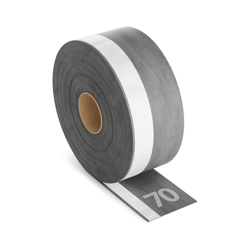 Isolbau Fensterband Schwarz 70 mm x 5 m Fensteranschlussband Fenster-Dichtband Aussen Luftdicht Schlagregendicht Diffusionsoffenes Anschlussband für Fenster & Tür Kompriband MPA geprüft von Isolbau