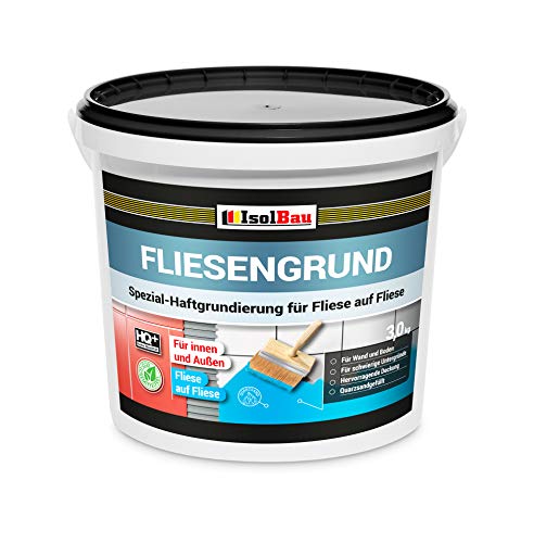 Isolbau Fliesengrund Blau 3 kg - Fliese auf Fliese Grundierung für Wand- & Bodenfliesen im Innen- & Außenbereich von Isolbau