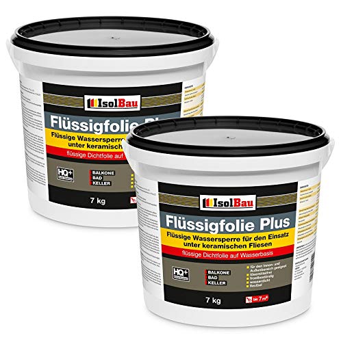 Isolbau Flüssigfolie PLUS 14kg - Dichtfolie für innen & Außenbereich - für Wand & Boden - Balkonabdichtung, Terrasse - Lösemittelfreie, wasserdichte Abdichtung Dichtmasse Isolbau Flüssigfolie PLUS 14kg - Dichtfolie für innen & Außenbereich - für Wand & Boden - Balkonabdichtung, Terrasse - Lösemittelfreie, wasserdichte Abdichtung Dichtmasse von Isolbau