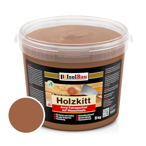 Isolbau - Holz-Spachtelmasse 5 kg - Holzspachtel Holzkitt Außen und Innen - Holz-Reparaturspachtel - Holzreparaturmasse - Holz-Fertigspachtel - Schnelltrocknend - Nussbaum (Nr. 3) Isolbau - Holz-Spachtelmasse 5 kg - Holzspachtel Holzkitt Außen und Innen - Holz-Reparaturspachtel - Holzreparaturmasse - Holz-Fertigspachtel - Schnelltrocknend - Nussbaum (Nr. 3) von Isolbau